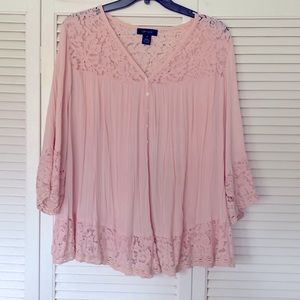 Karen Kane 2X beautiful 3/4 sleeve top